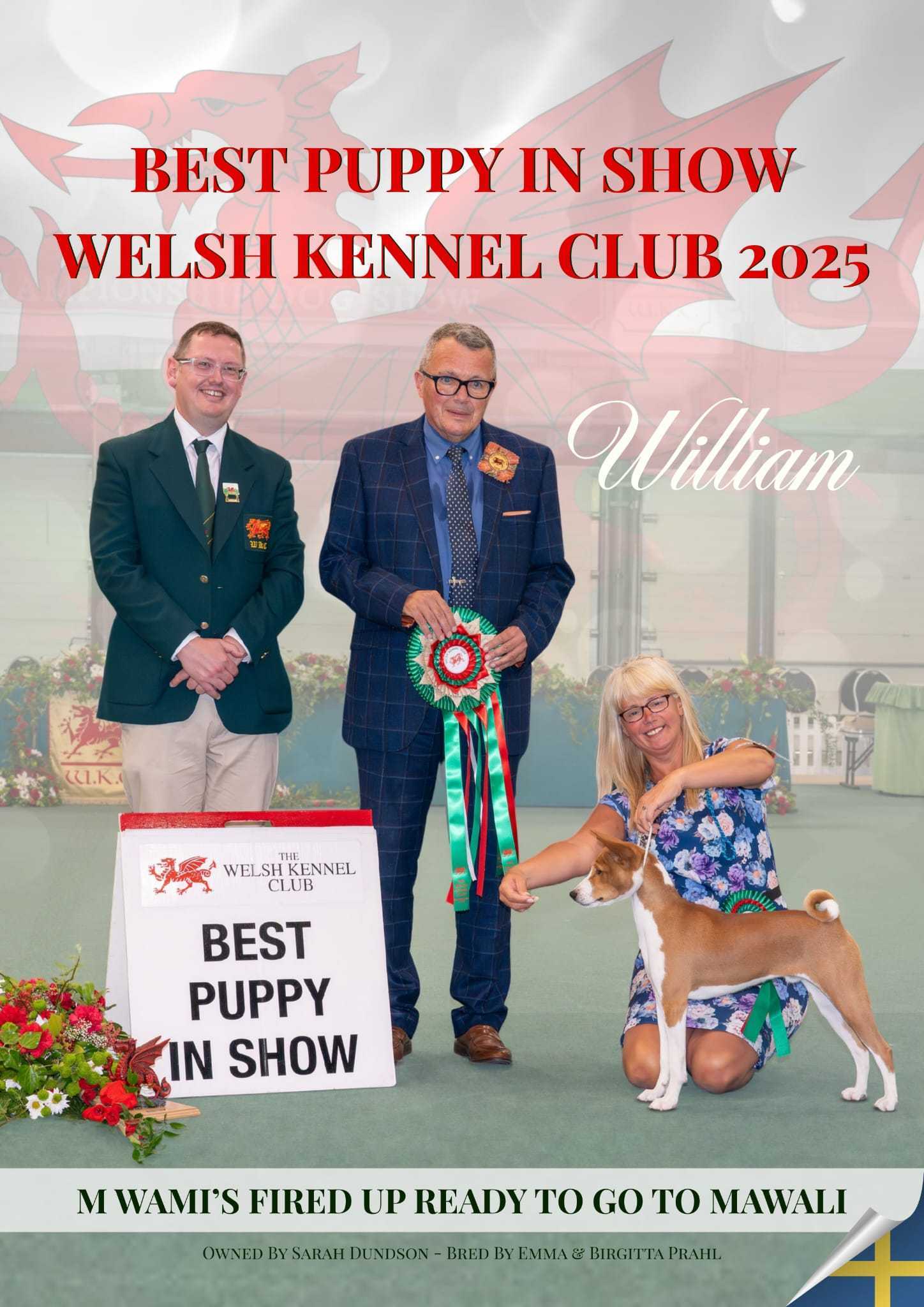 William winning Best Puppy in Show